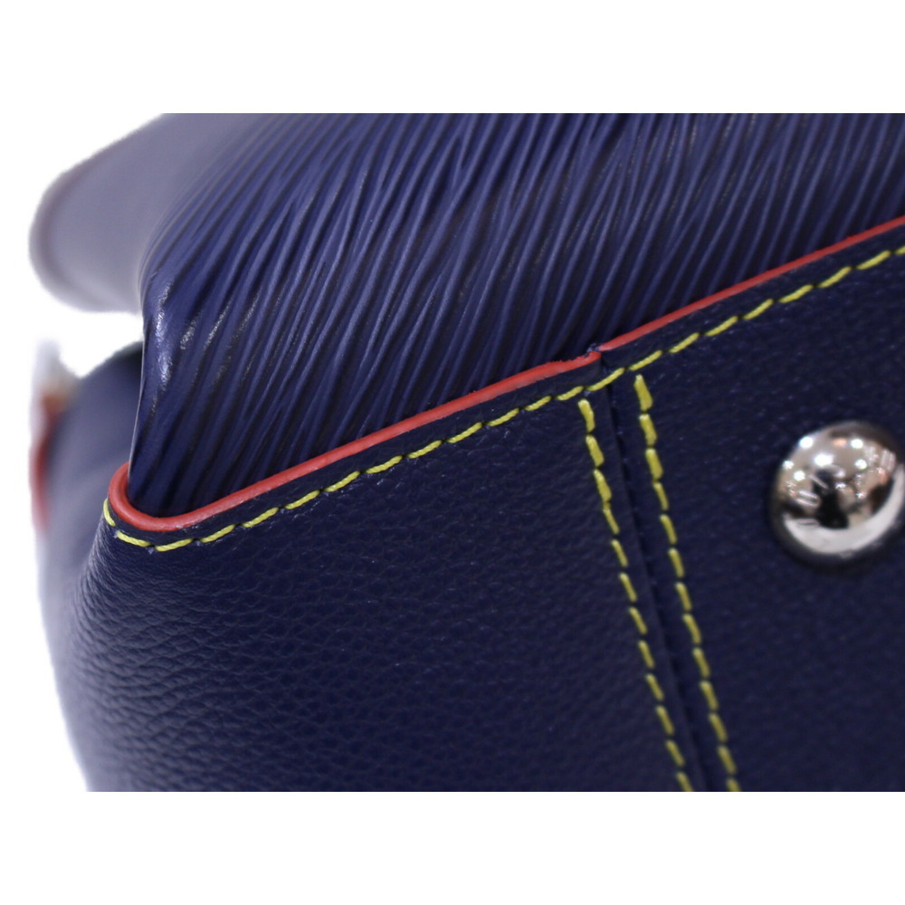 Louis Vuitton Epi Red Navy Indigo Leather NV Handbag Red Blue Coquelicot - Picture 4 of 7